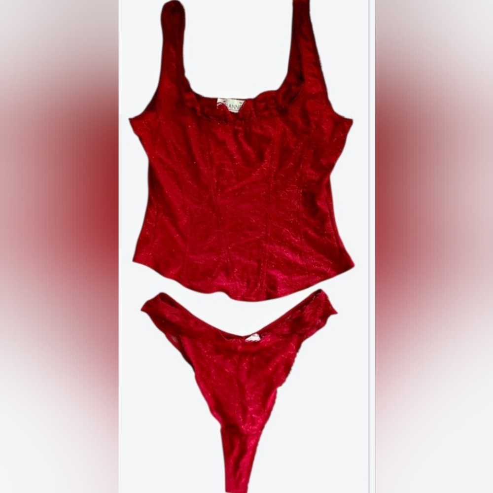 Beautiful Vintage Arianne Tank/Camisole With Original Matching G-String Panties
